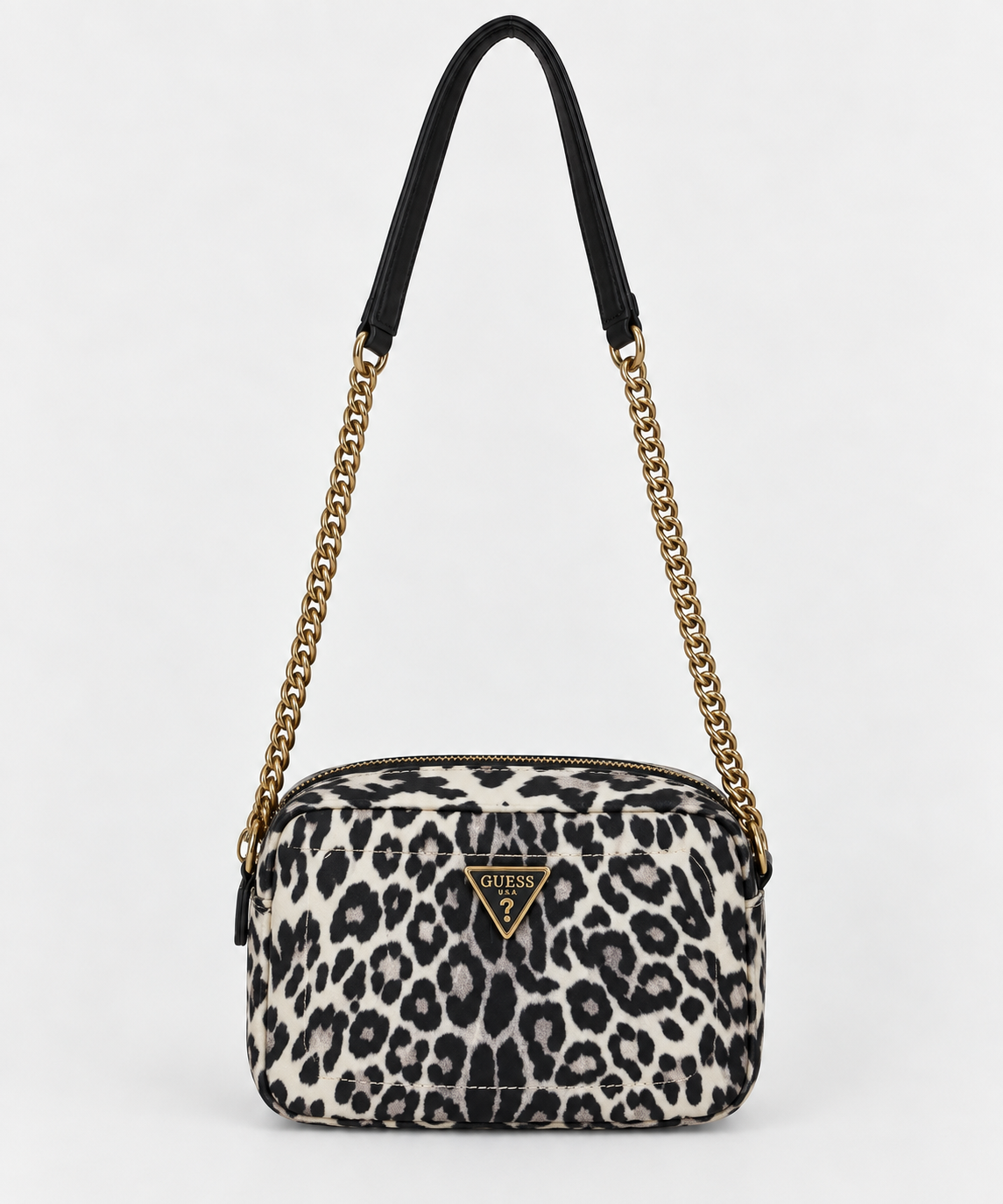 GUESS Leopard Chain Shoulder Bag