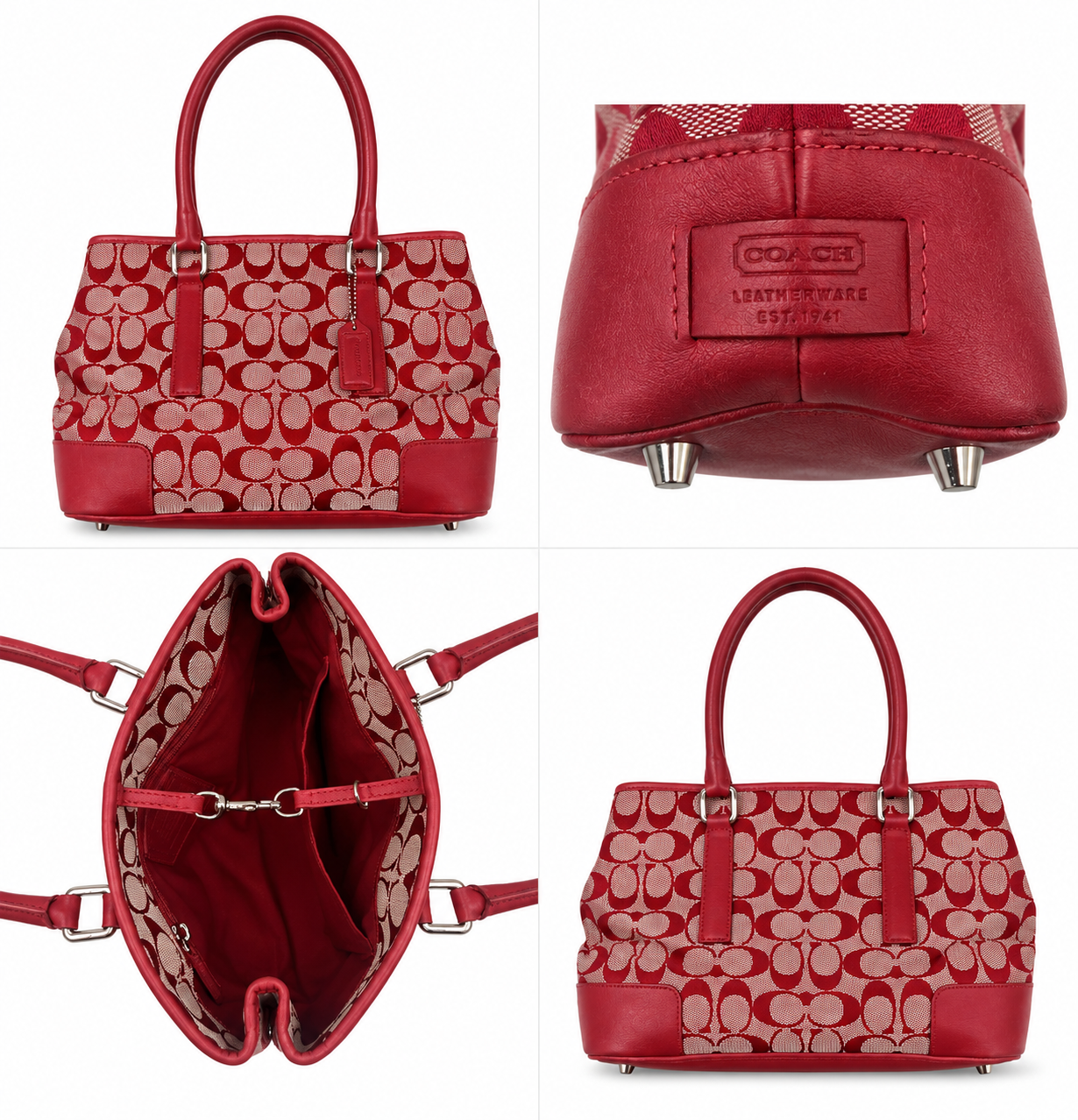 COACH Red Boston bag